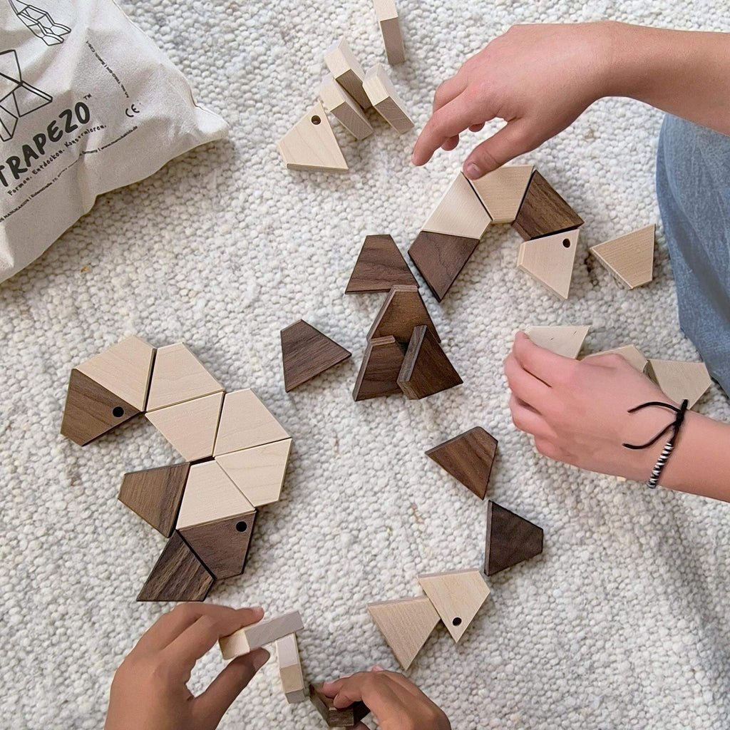 TRAPEZO® XXL – Großes Holzbausteine-Set für Kita & Schule